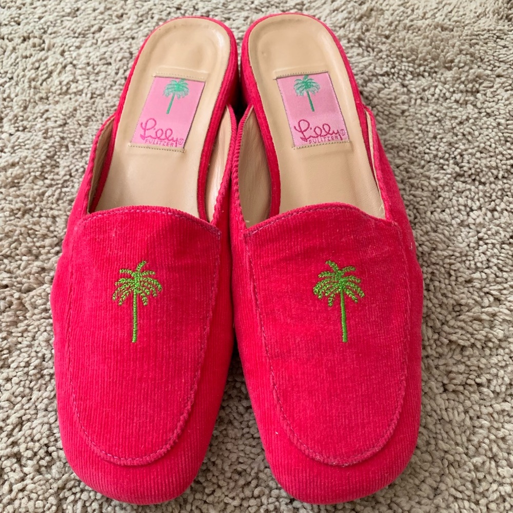 UEC Lilly Pulitzer Pink and Green Corduroy Slings